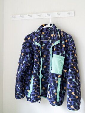 Patagonia Synchilla Jacket Womens Purple Intertwined Hands Perennial sz Small